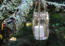 wedding decorating jam jar lamp